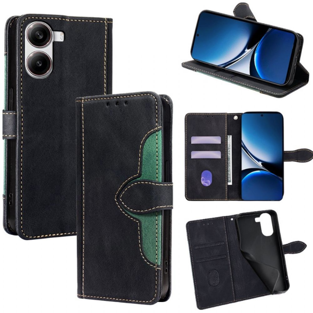 Leren Hoesje Poco X7 Pro 5g Retro Design Bescherming Hoesje