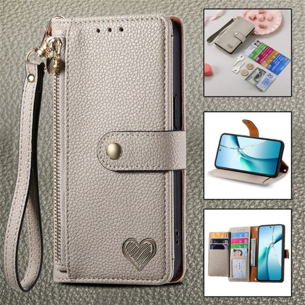 Leren Hoesje Voor Poco X7 Pro 5g Hartvormig Ontwerp Met Rfid-bescherming