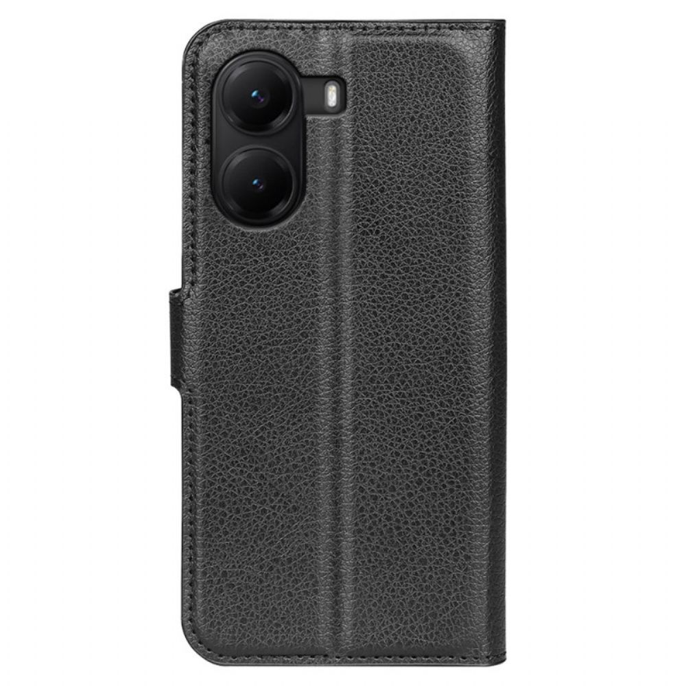 Leren Hoesje Voor Poco X7 Pro 5g Lychee Kunstleer