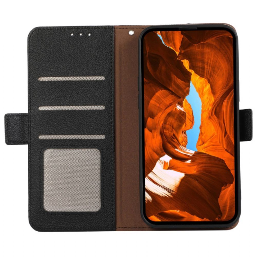 Leren Hoesje Voor Poco X7 Pro 5g Lychee Kunstleer Abeel