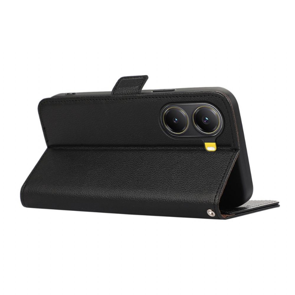 Leren Hoesje Voor Poco X7 Pro 5g Lychee Kunstleer Abeel