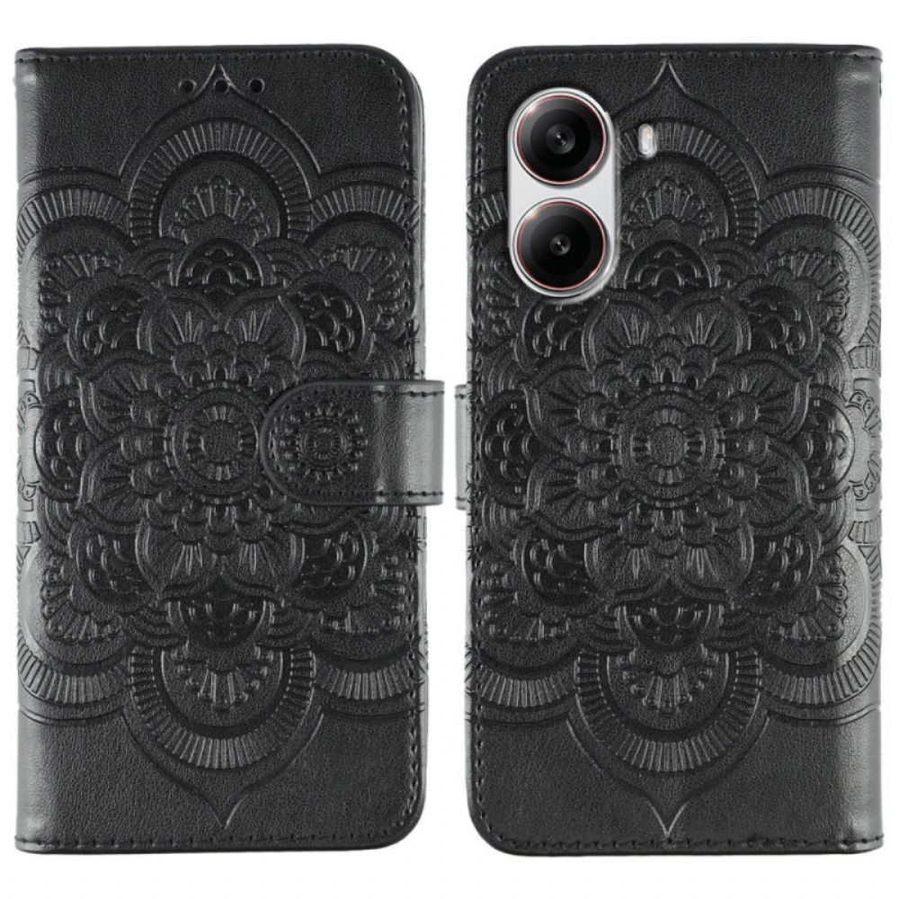 Leren Hoesje Voor Poco X7 Pro 5g Mandala-print