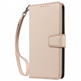 Leren Hoesje Voor Poco X7 Pro 5g Rfid-bescherming Met Koord