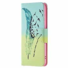 Folio-hoesje voor Huawei P50 Leren Vliegen