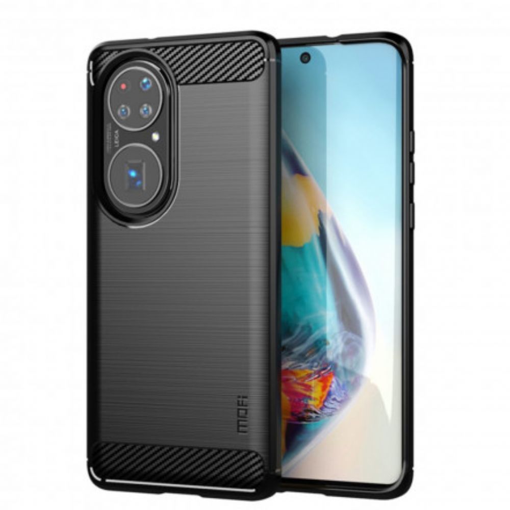 Hoesje voor Huawei P50 Mofi Geborstelde Koolstofvezel