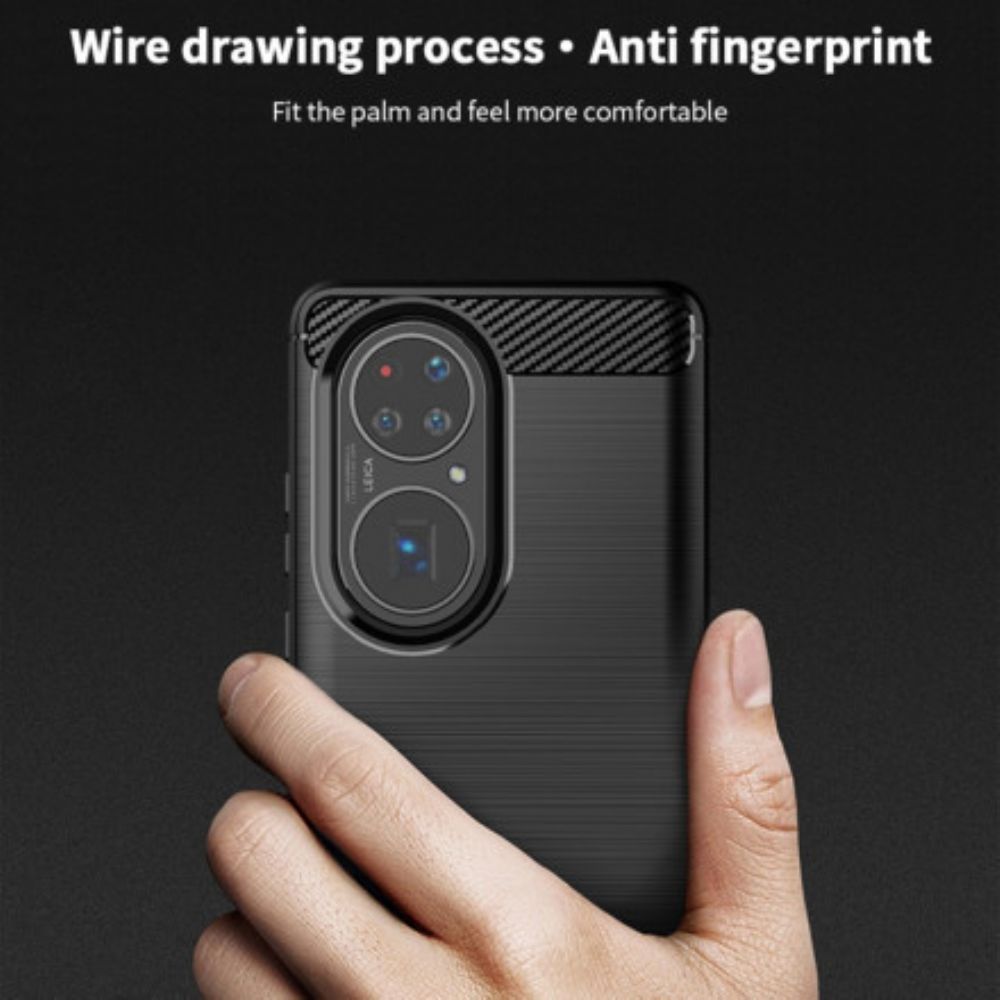 Hoesje voor Huawei P50 Mofi Geborstelde Koolstofvezel