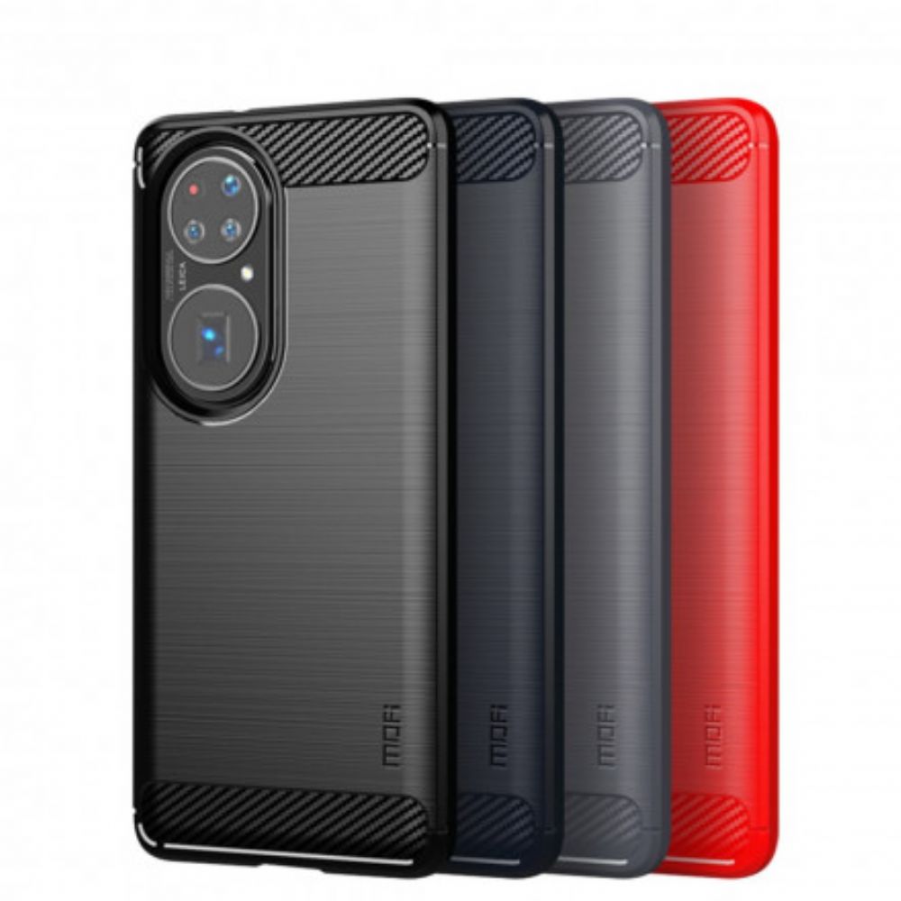 Hoesje voor Huawei P50 Mofi Geborstelde Koolstofvezel
