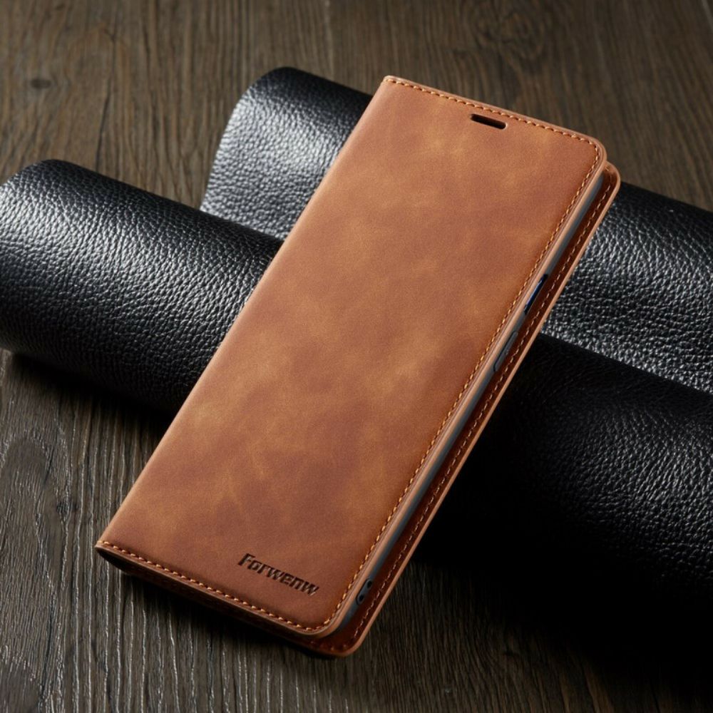 Bescherming Hoesje voor OnePlus 7 Folio-hoesje Lederen Effect Forwenw