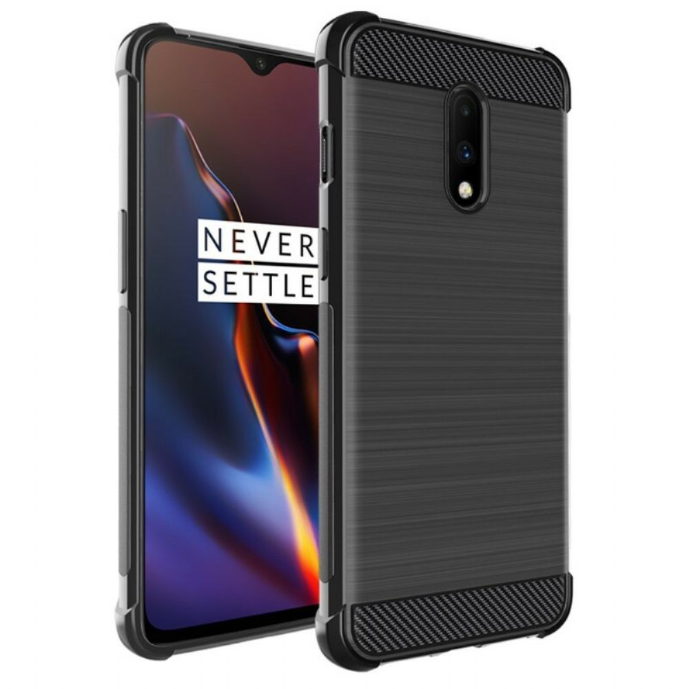 Hoesje voor OnePlus 7 Imak Geborstelde Koolstofvezel