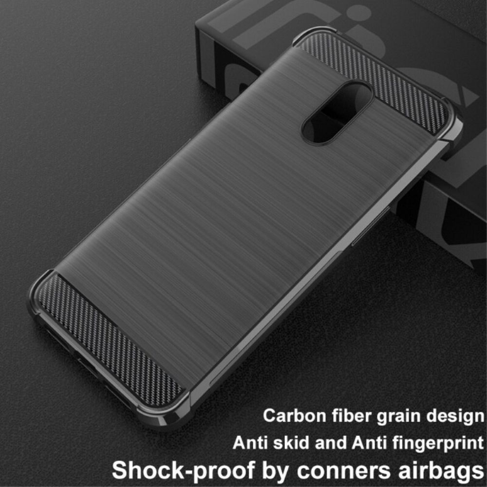 Hoesje voor OnePlus 7 Imak Geborstelde Koolstofvezel