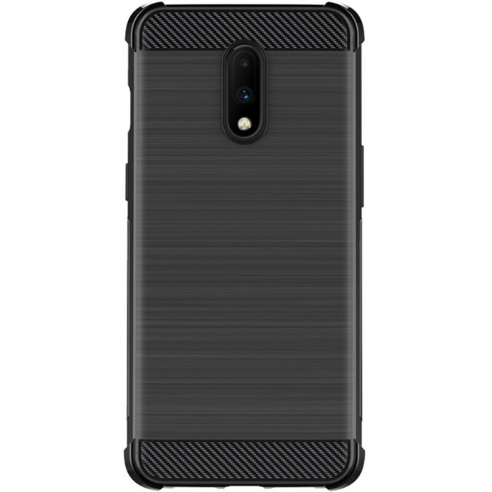 Hoesje voor OnePlus 7 Imak Geborstelde Koolstofvezel