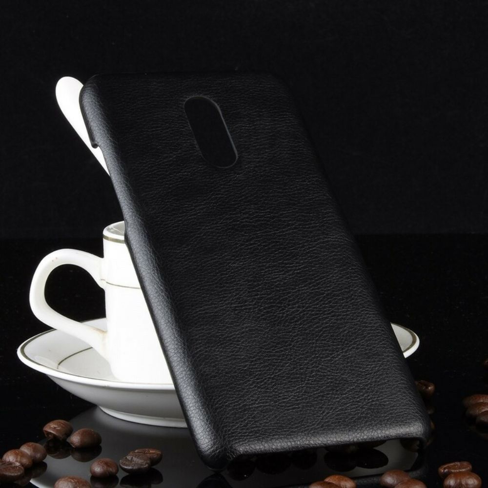 Hoesje voor OnePlus 7 Prestaties Litchi Leder Effect