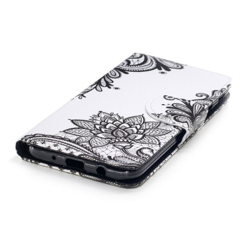 Folio-hoesje voor Samsung Galaxy J7 2017 Met Ketting Mandala Met Zwarte Bandjes