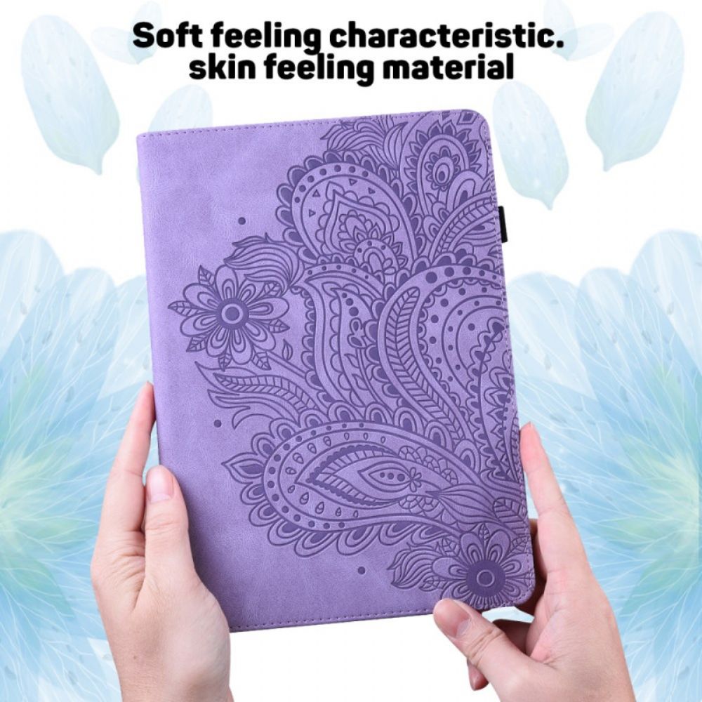 Cover Xiaomi Pad 6 Bloemenprint Met Leerlook