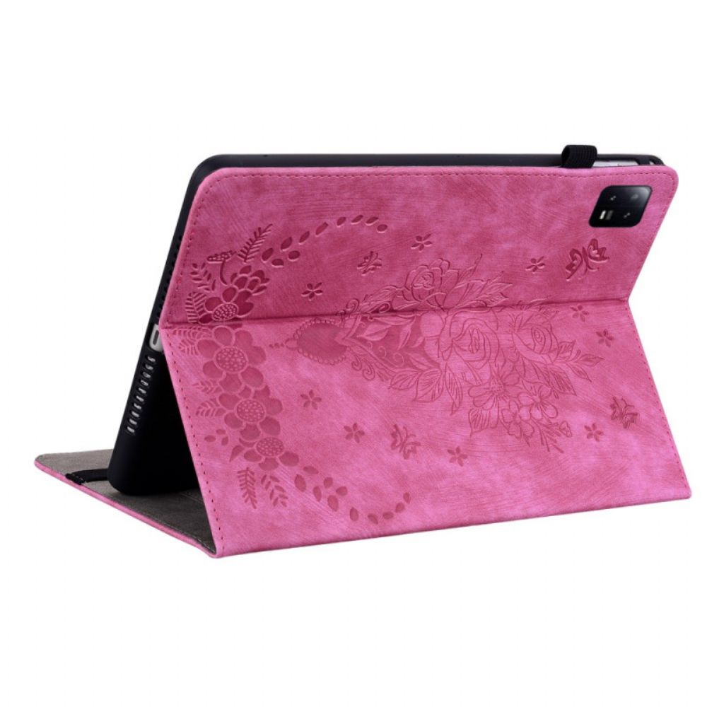 Cover Xiaomi Pad 6 Roze Leerlook