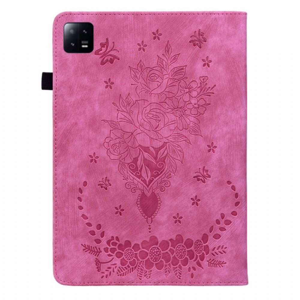 Cover Xiaomi Pad 6 Roze Leerlook