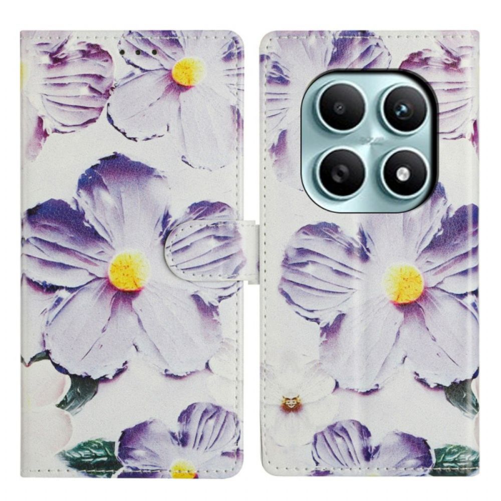 Bescherming Hoesje Xiaomi Redmi Note 15 5g Paarse Bloemen