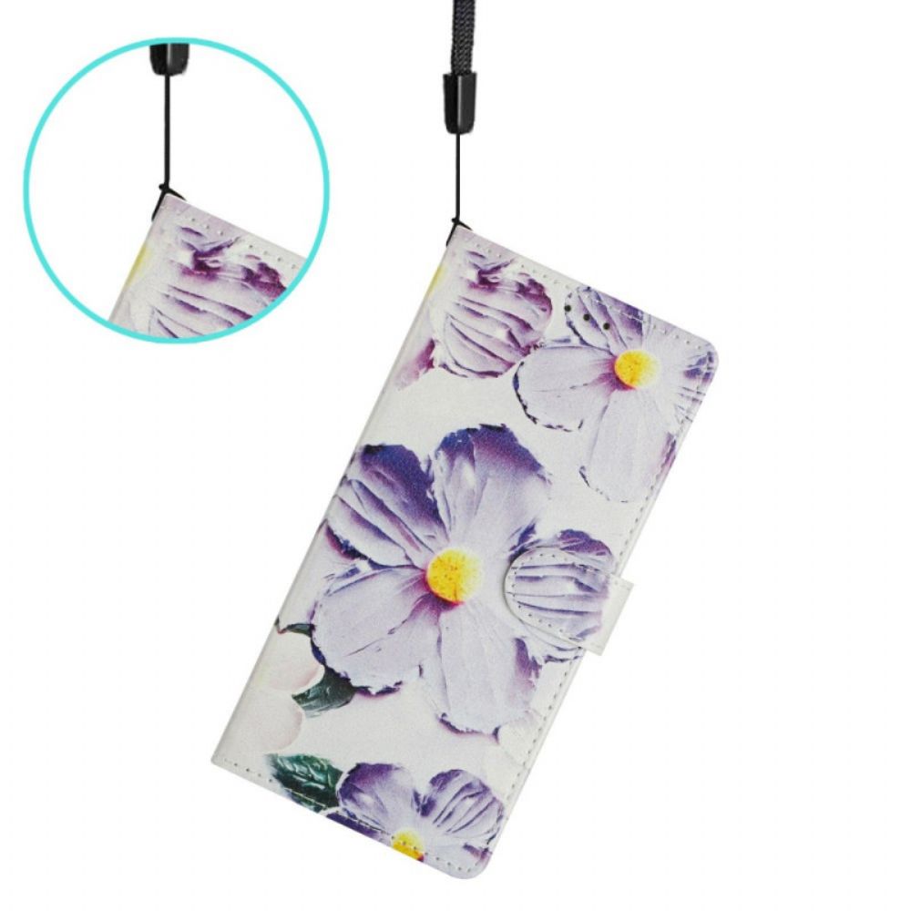 Bescherming Hoesje Xiaomi Redmi Note 15 5g Paarse Bloemen