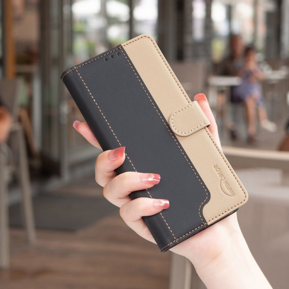 Flip Case Leren Xiaomi Redmi Note 15 5g Binfen Color Tweekleurig