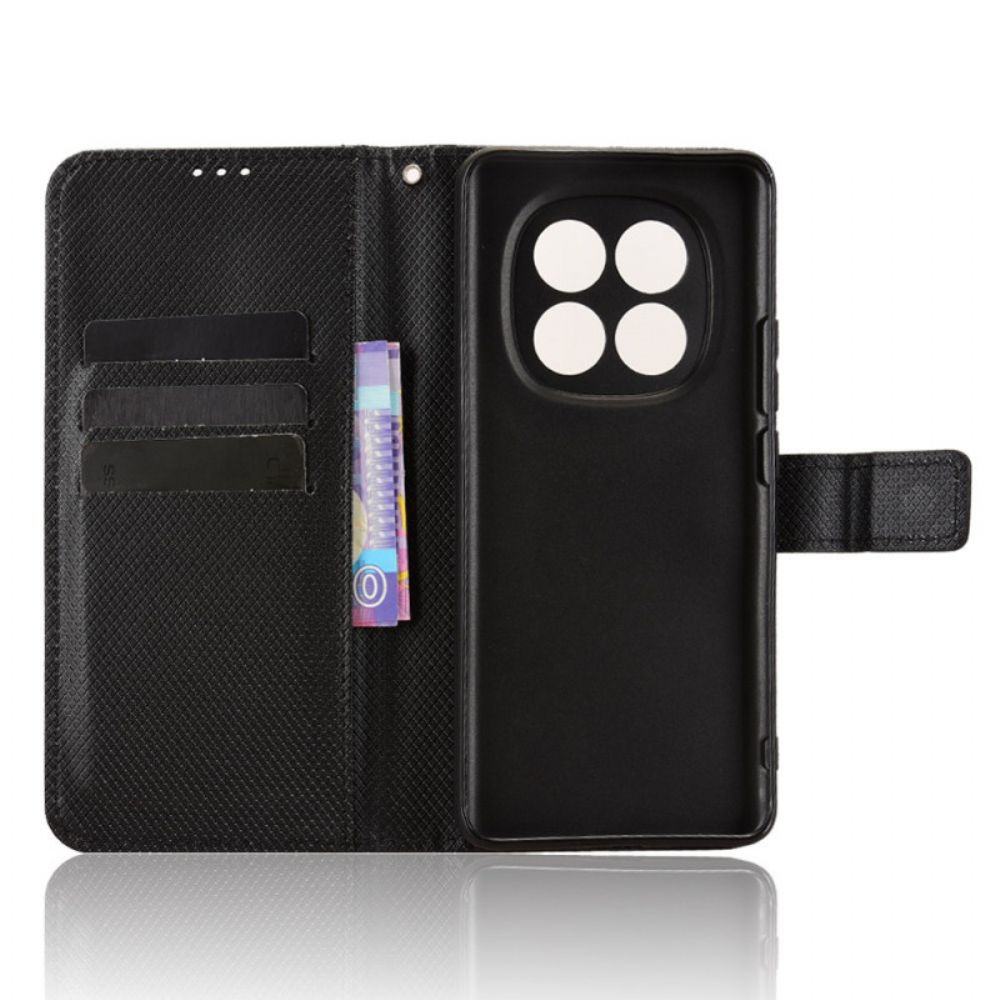 Flip Case Leren Xiaomi Redmi Note 15 5g Diamantstructuur