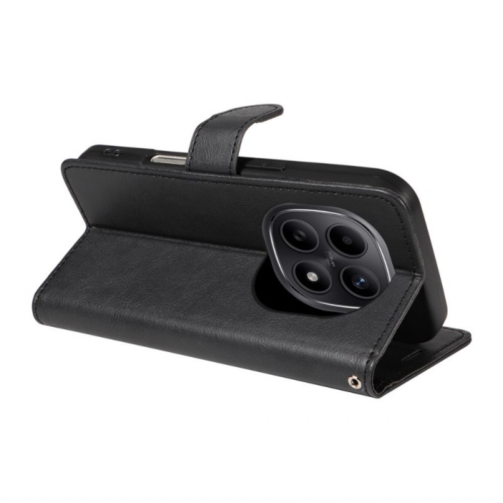 Flip Case Leren Xiaomi Redmi Note 15 5g Effen Leerlook