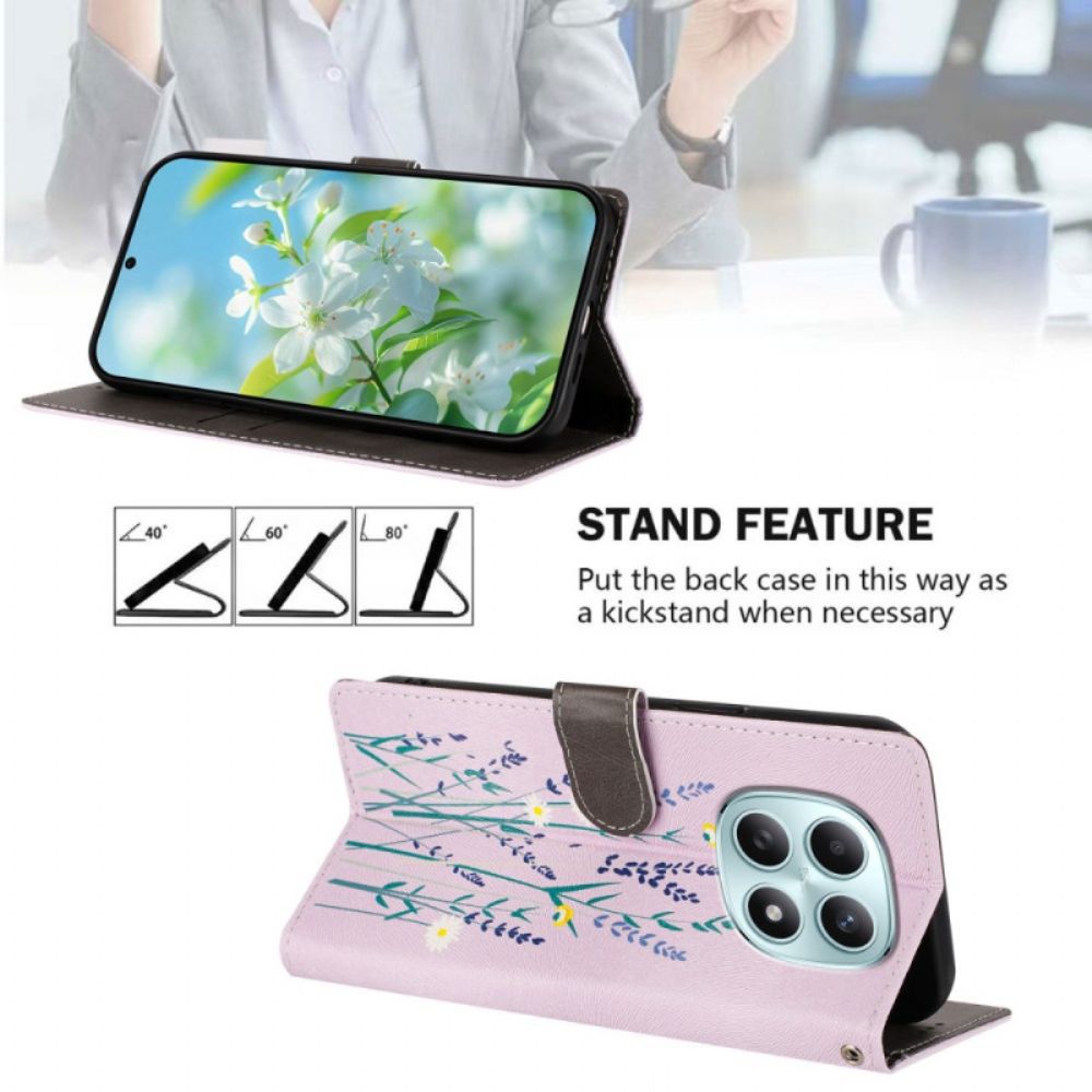 Flip Case Leren Xiaomi Redmi Note 15 5g Lavendel