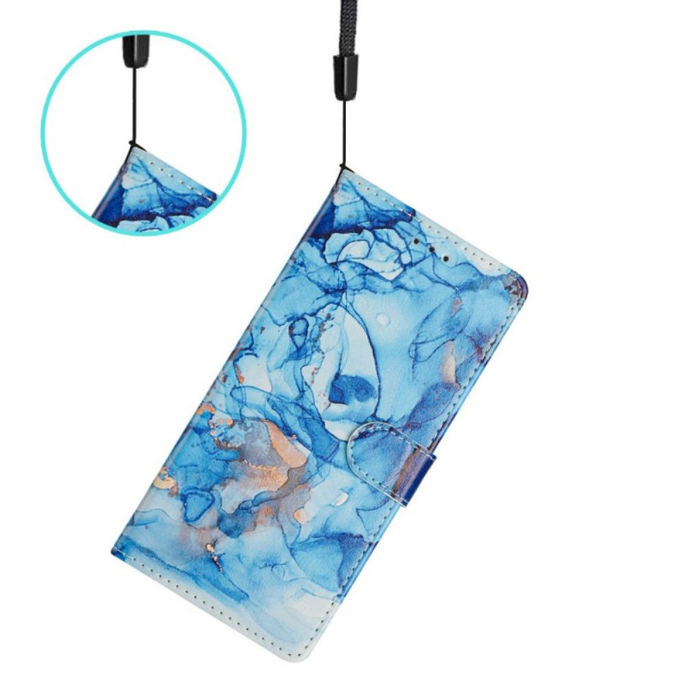 Folio-hoesje Xiaomi Redmi Note 15 5g Blauw Marmer