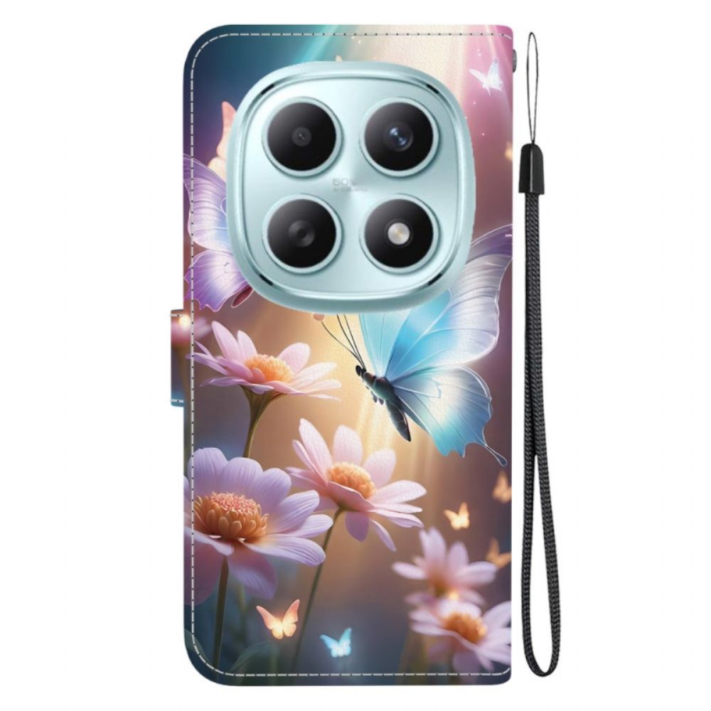 Folio-hoesje Xiaomi Redmi Note 15 5g Telefoonhoesje Bloemenvlinder