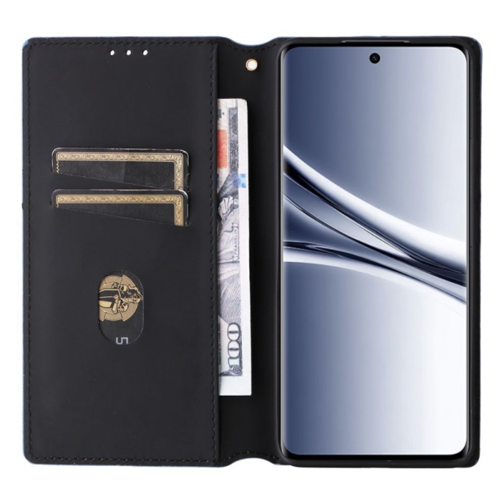 Folio-hoesje Xiaomi Redmi Note 15 5g Telefoonhoesje Gegraveerd Diamantpatroon