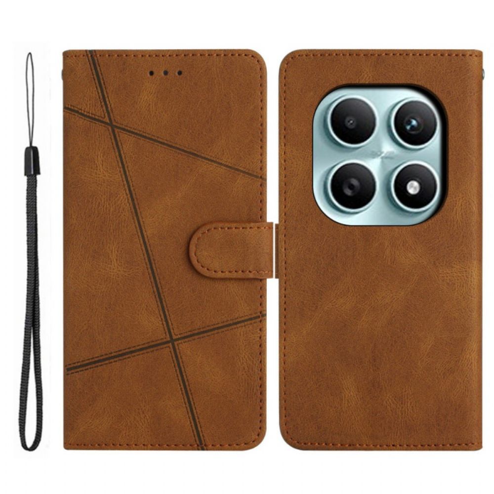 Folio-hoesje Xiaomi Redmi Note 15 5g Telefoonhoesje Lijnen En Strepen