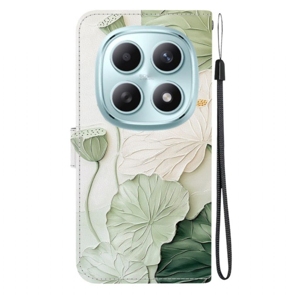 Folio-hoesje Xiaomi Redmi Note 15 5g Telefoonhoesje Lotus Patroon