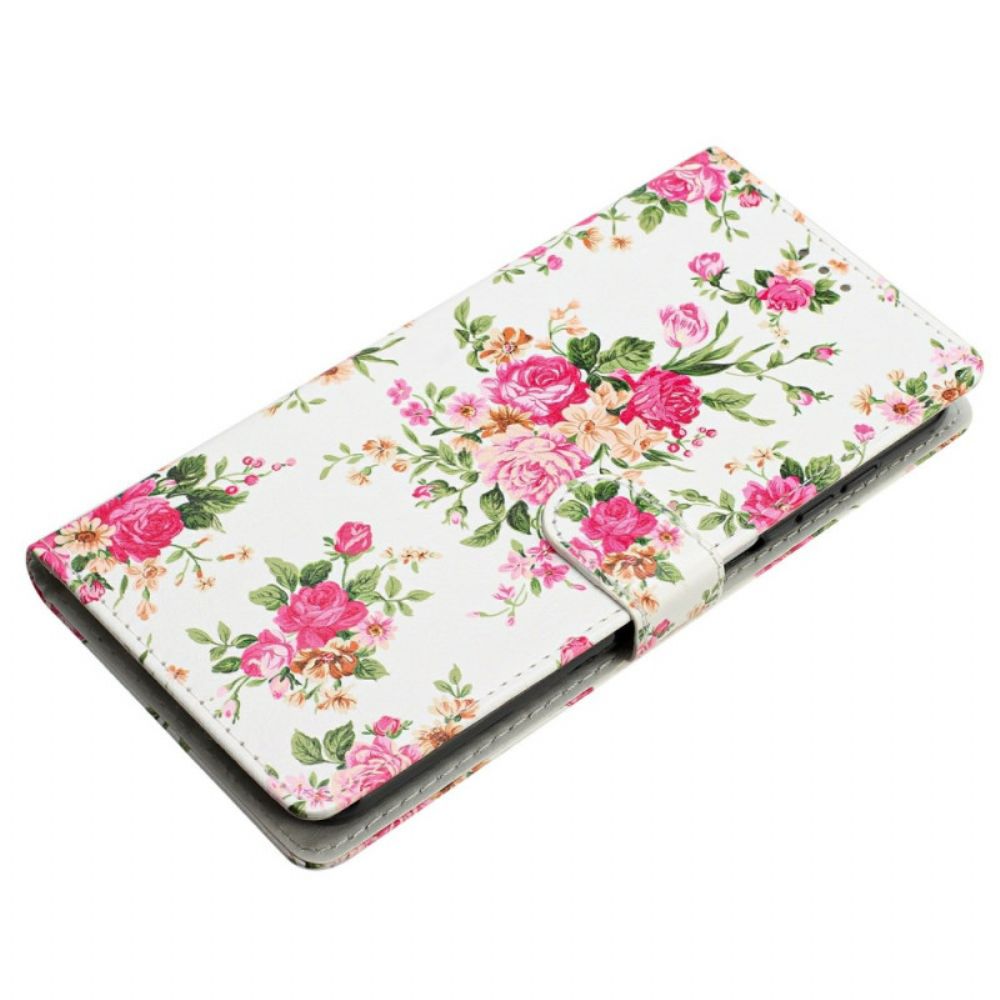 Folio-hoesje Xiaomi Redmi Note 15 5g Telefoonhoesje Rode Bloemen