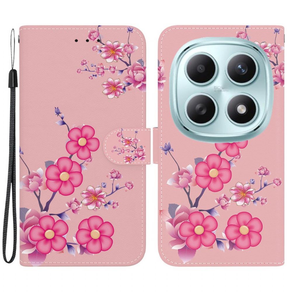 Folio-hoesje Xiaomi Redmi Note 15 5g Telefoonhoesje Sakura-patroon
