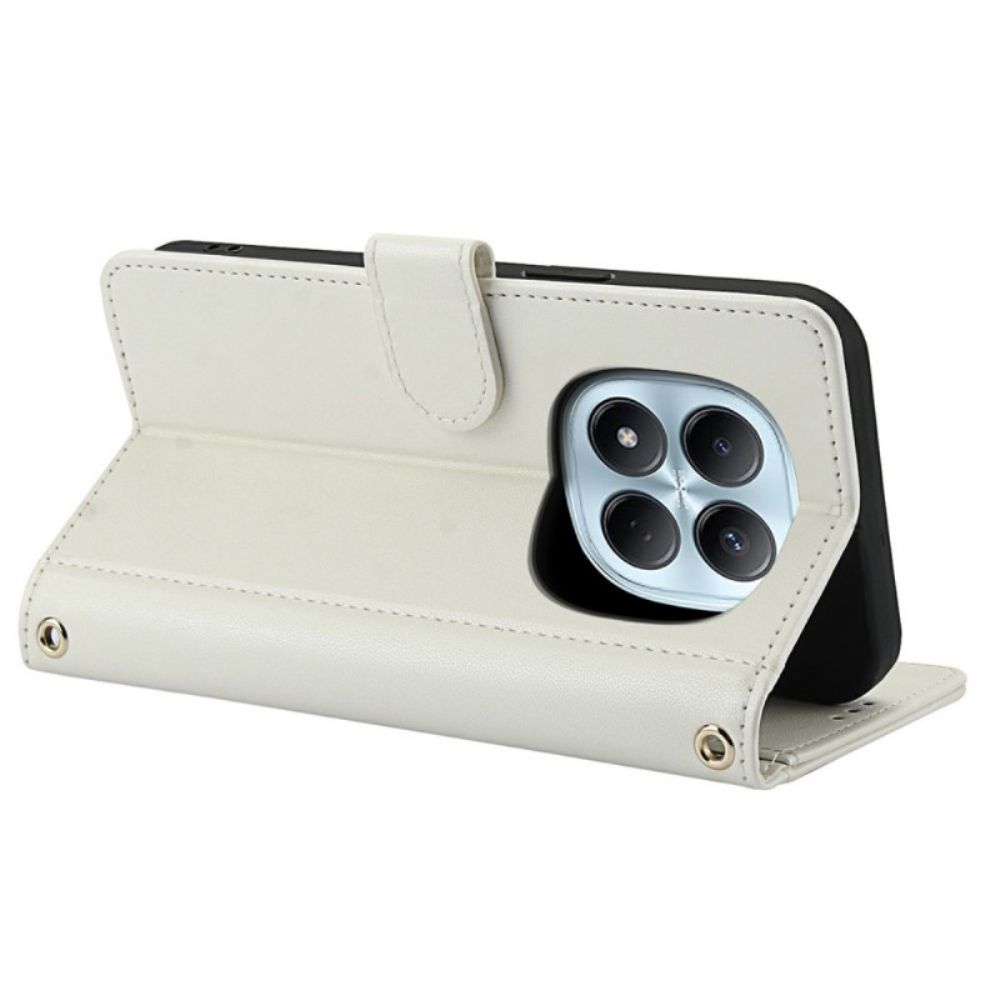 Folio-hoesje Xiaomi Redmi Note 15 5g Telefoonhoesje Standaard En Polsbandje