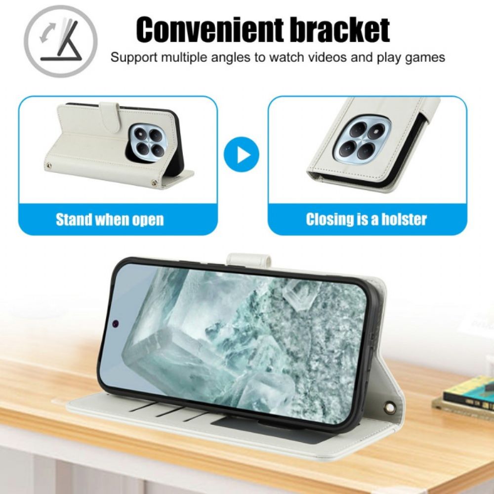 Folio-hoesje Xiaomi Redmi Note 15 5g Telefoonhoesje Standaard En Polsbandje