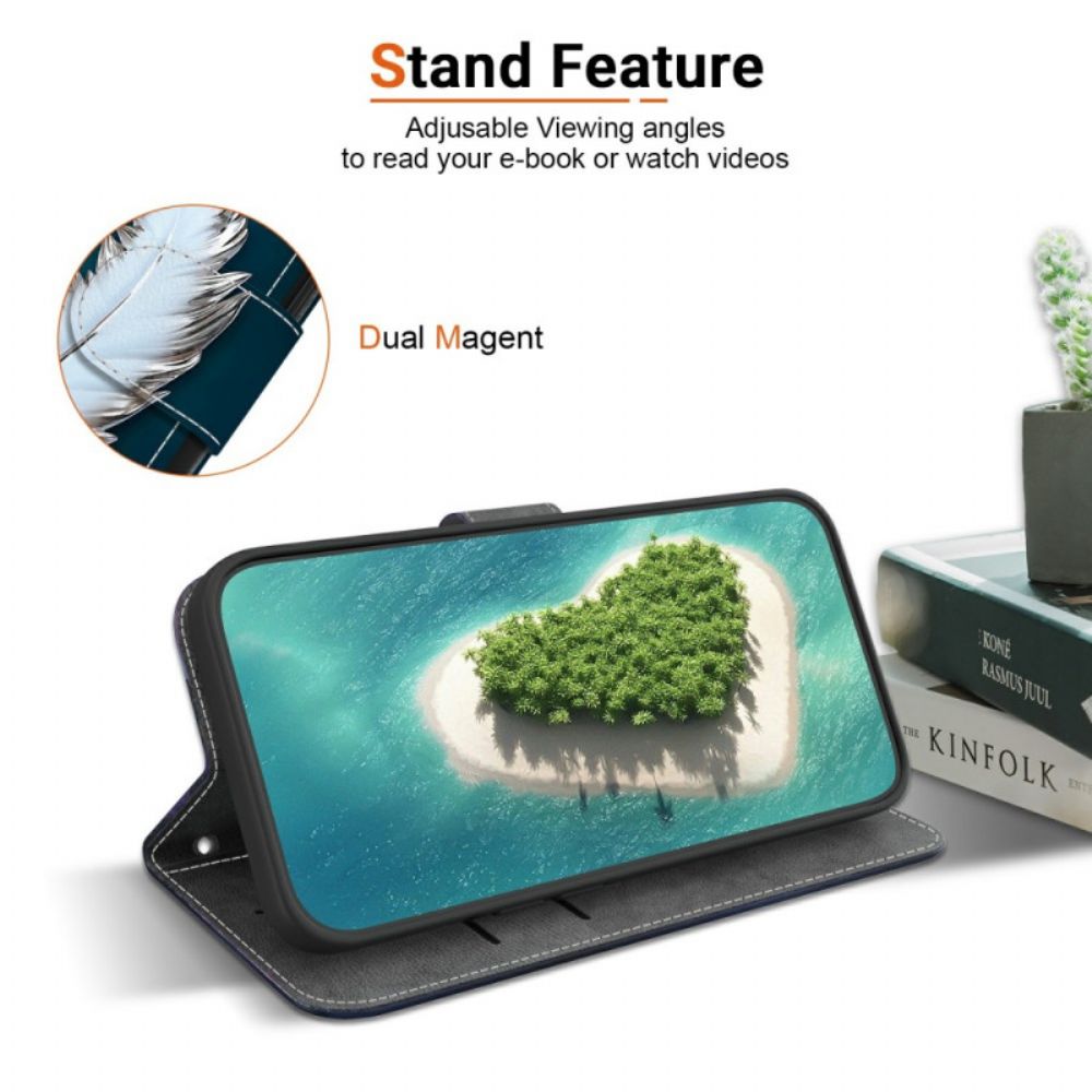 Folio-hoesje Xiaomi Redmi Note 15 5g Telefoonhoesje Witte Veren