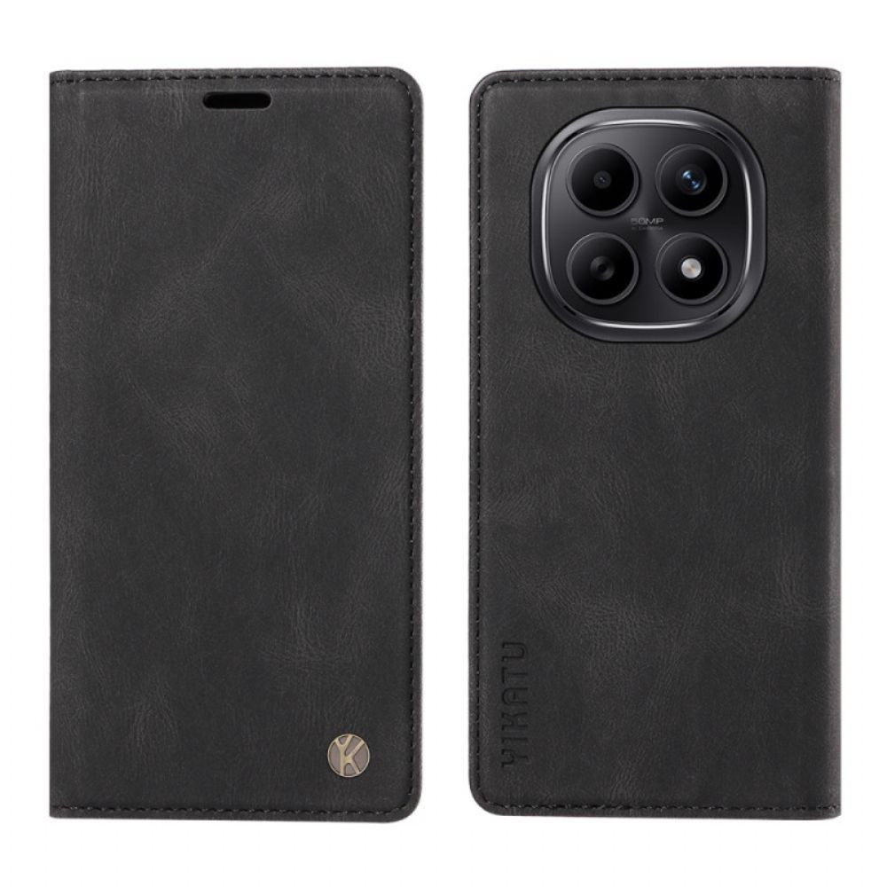 Folio-hoesje Xiaomi Redmi Note 15 5g Telefoonhoesje Yikatu Suède-effect