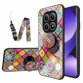Hoesje Xiaomi Redmi Note 15 5g Patchwork Standaard En Riem Bescherming Hoesje