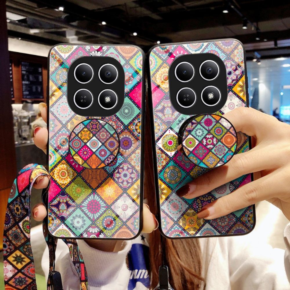 Hoesje Xiaomi Redmi Note 15 5g Patchwork Standaard En Riem Bescherming Hoesje