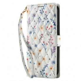 Leren Hoesje Voor Xiaomi Redmi Note 15 5g Bloemenbandje