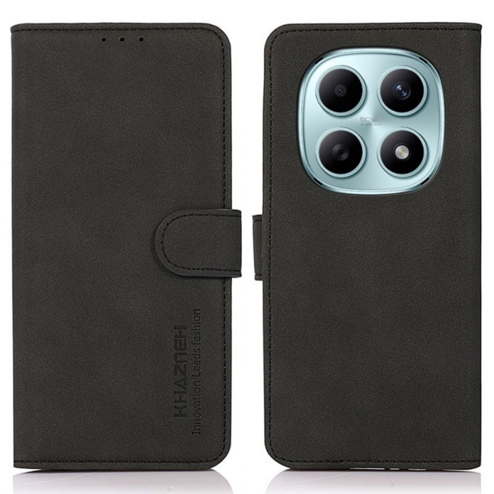 Leren Hoesje Voor Xiaomi Redmi Note 15 5g Effen Khazneh