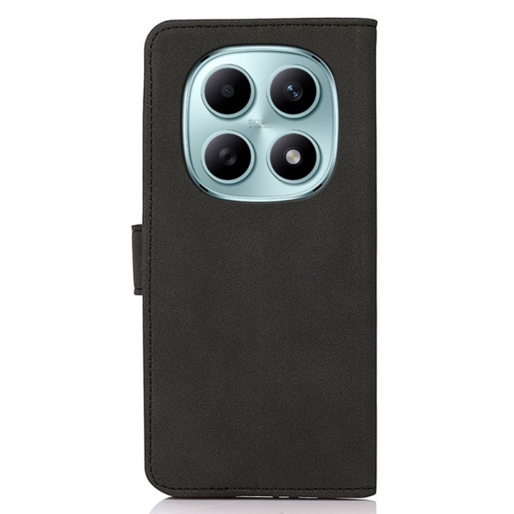 Leren Hoesje Voor Xiaomi Redmi Note 15 5g Effen Khazneh