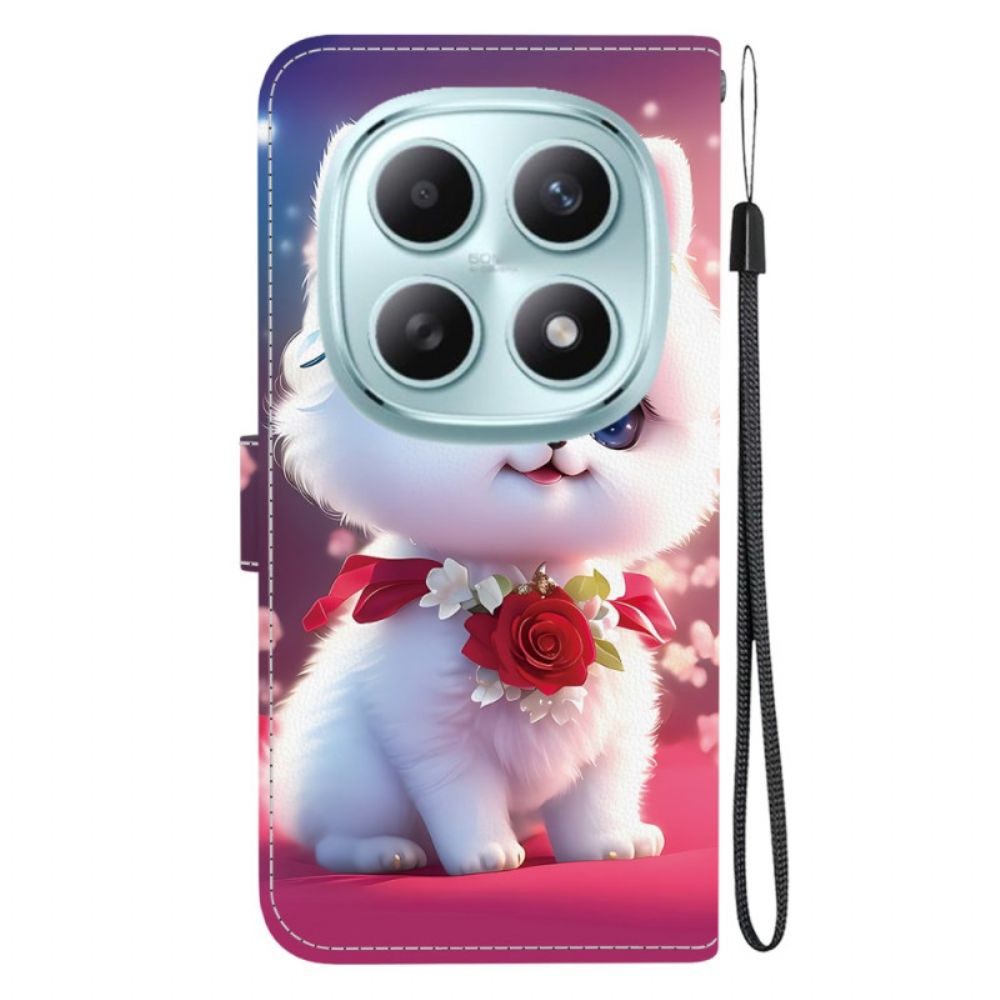 Leren Hoesje Voor Xiaomi Redmi Note 15 5g Kat En Rozen