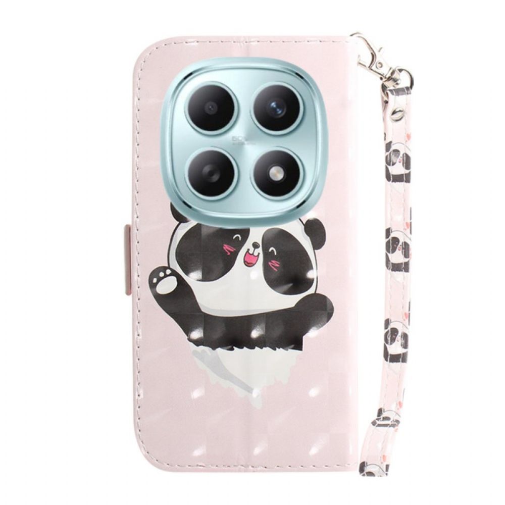 Leren Hoesje Voor Xiaomi Redmi Note 15 5g Liefdespanda Met Koord