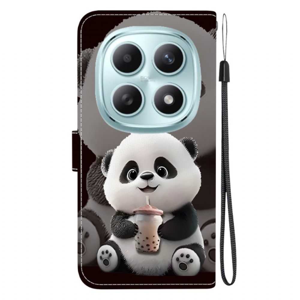 Leren Hoesje Voor Xiaomi Redmi Note 15 5g Panda Melkthee