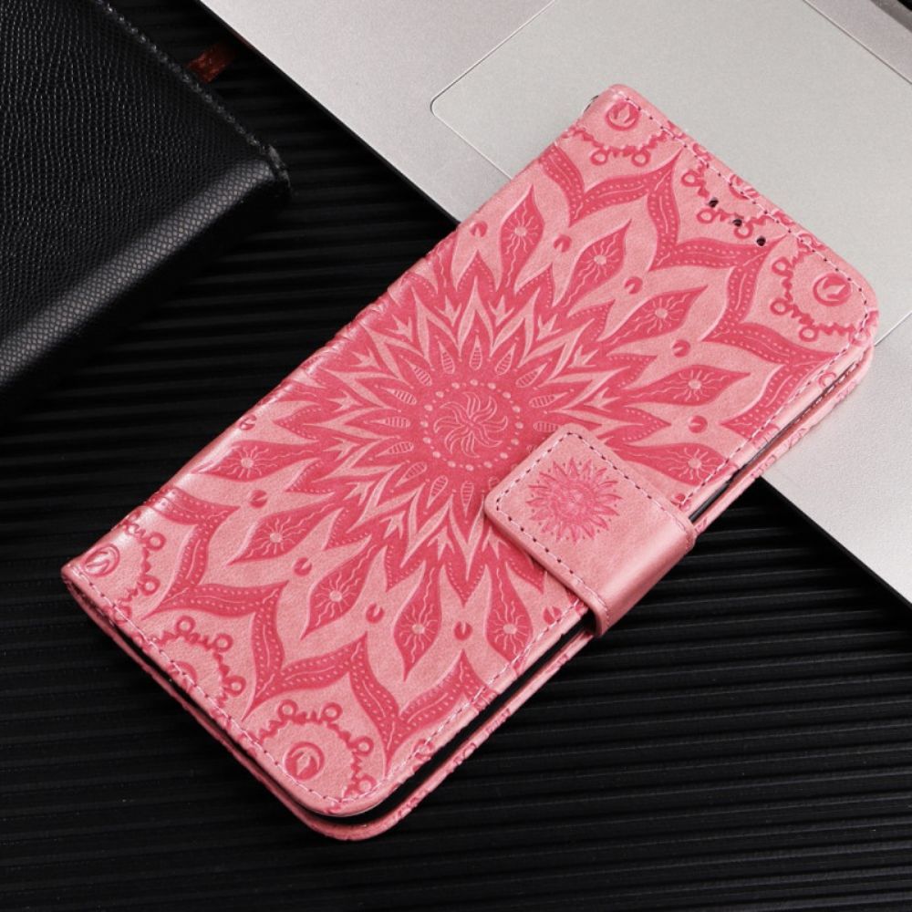 Leren Hoesje Voor Xiaomi Redmi Note 15 5g Zonnebloempatroon