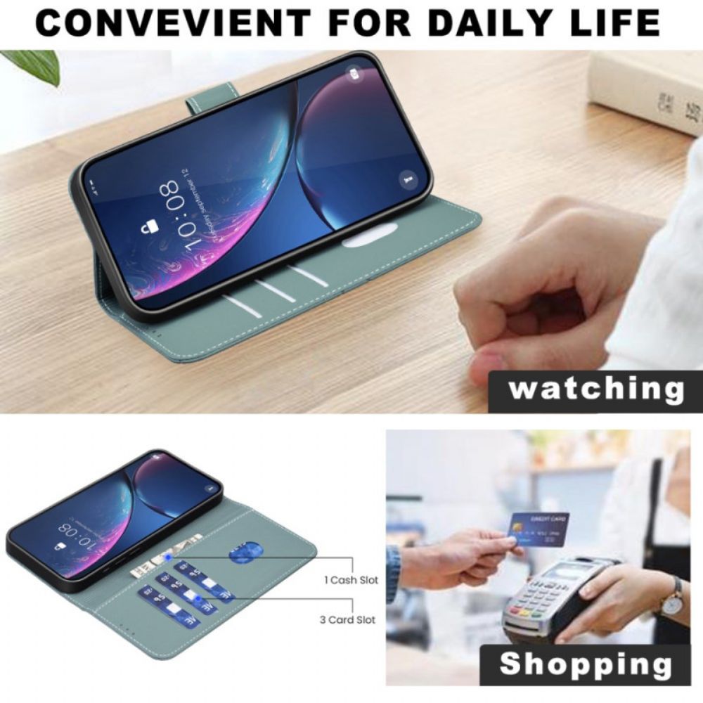 Leren Hoesje Xiaomi Redmi Note 15 5g Binfen Color Lijnen