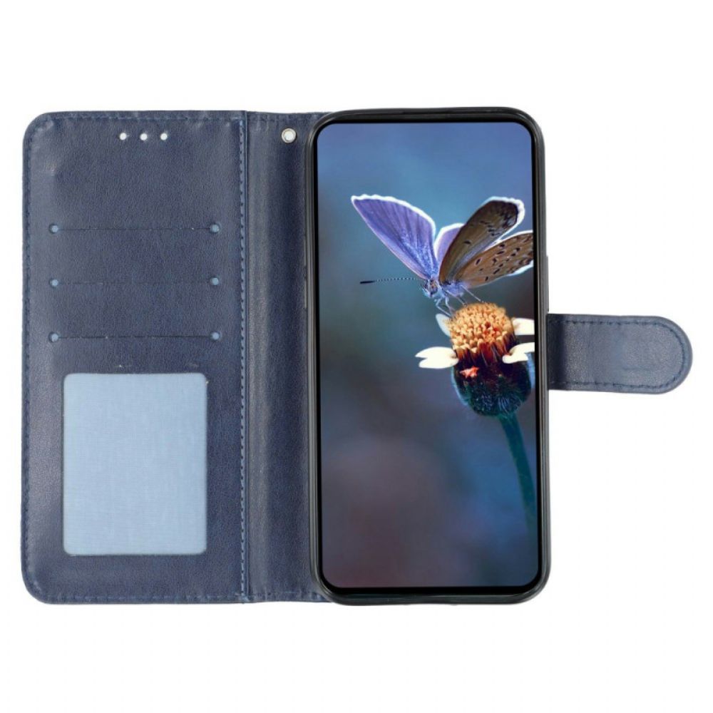 Leren Hoesje Xiaomi Redmi Note 15 5g Bloemenkantpatroon