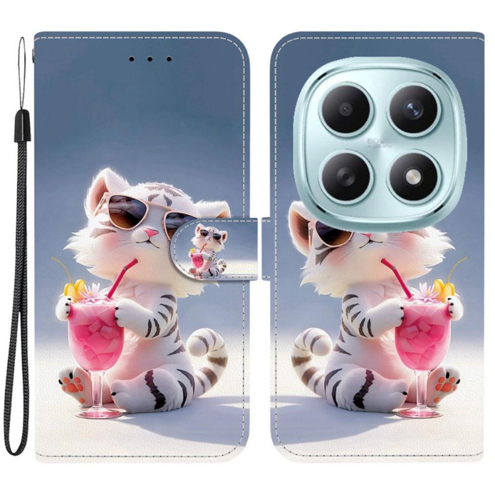 Leren Hoesje Xiaomi Redmi Note 15 5g Coole Kat Bescherming Hoesje