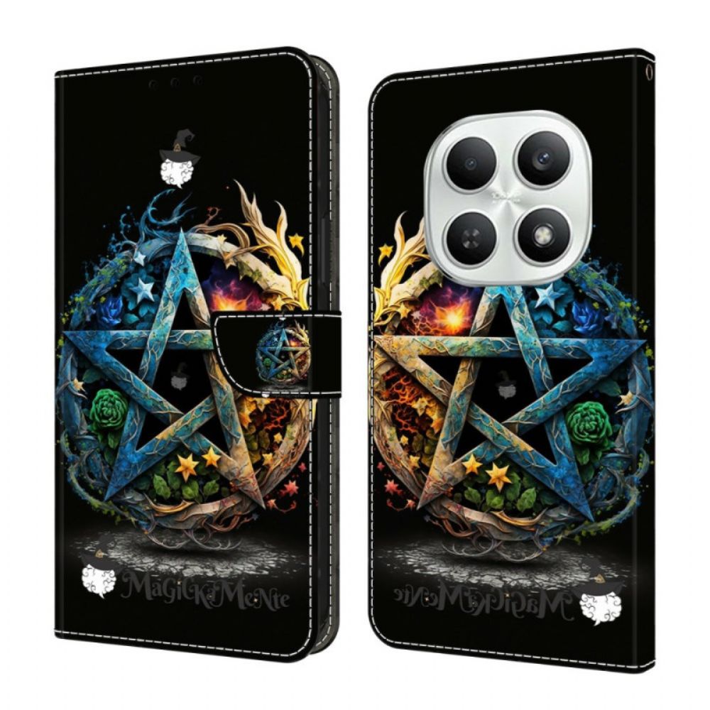 Leren Hoesje Xiaomi Redmi Note 15 5g Pentagram Bescherming Hoesje